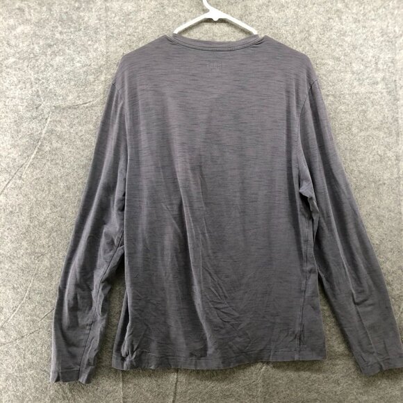 Rhone Henley Long Sleeve T Shirt Mens L Gray Active Stretch - Picture 2 of 9
